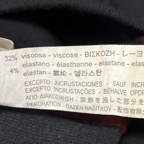 Zara Women's Blue Plaid Checkered Knit Short Sleeve Mini T-Shirt Dress Size XS - Picture 8 of 8